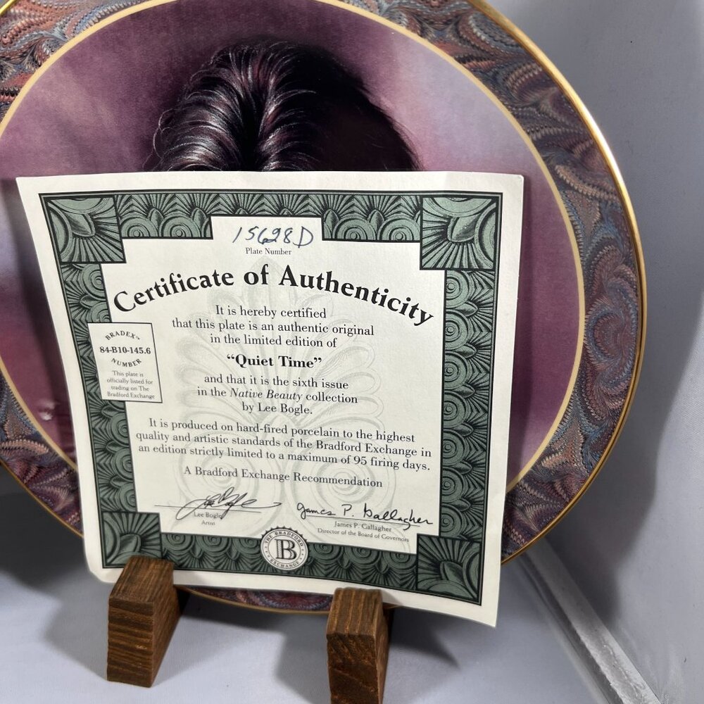 Set of 4 Plates Bradford Exchange - Native Beauty - Native American Inspired - W - Picture 8 of 10